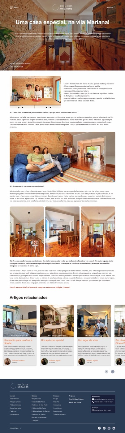 Novo blog Eu meu Refúgio Urbano